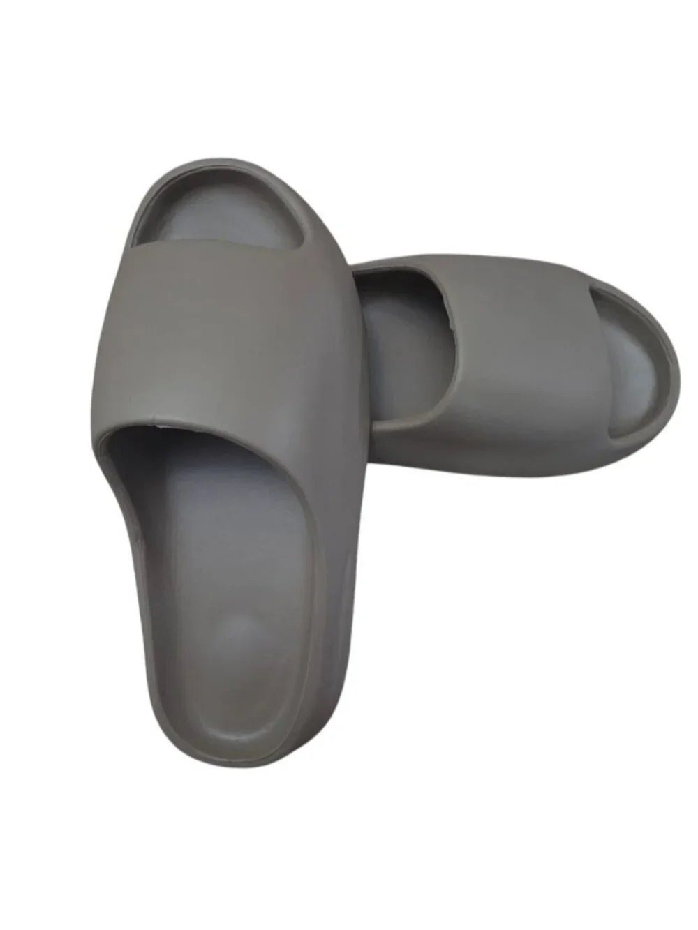 Foam Slides Gray Unisex Open Toe Slip On Sandals Lightweight Comfort Shoes. - Picture 6 of 7